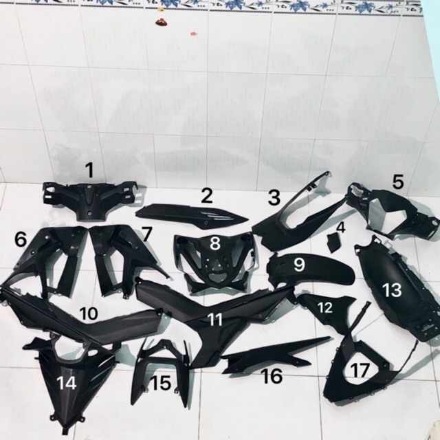 COMBO FULL MỦ ĐEN WINNER V1 17 MÓN