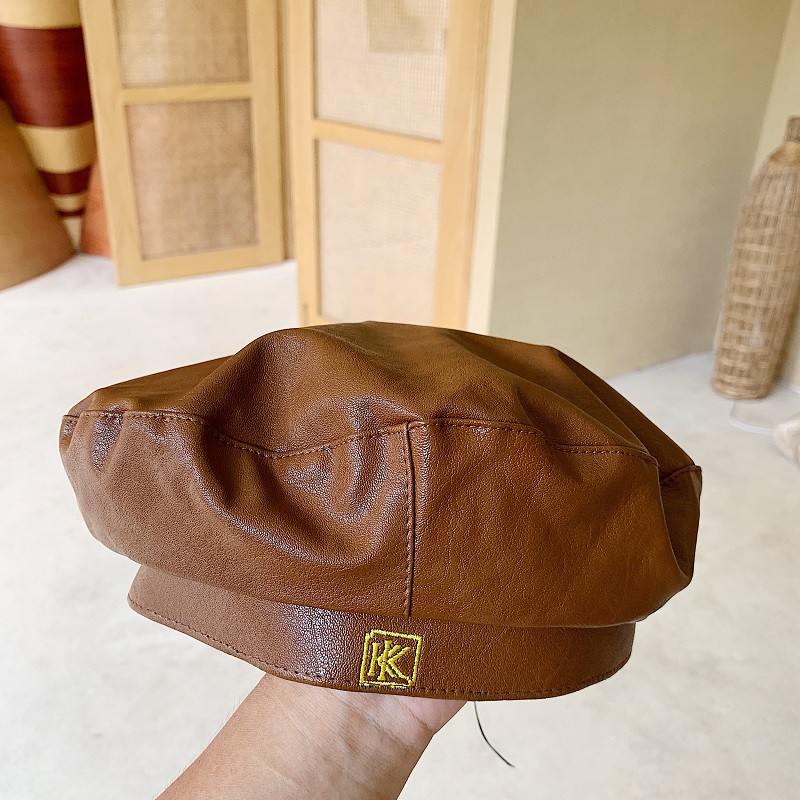 Mũ Beret Da Pu Phong Cách Thời Trang Hàn Quốc Dành Cho Nữ