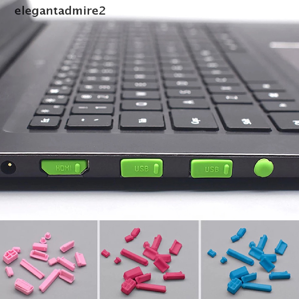 Bộ 16 Vỏ Cao Su Bọc Cổng USB VGA Chống Bụi Cho Laptop