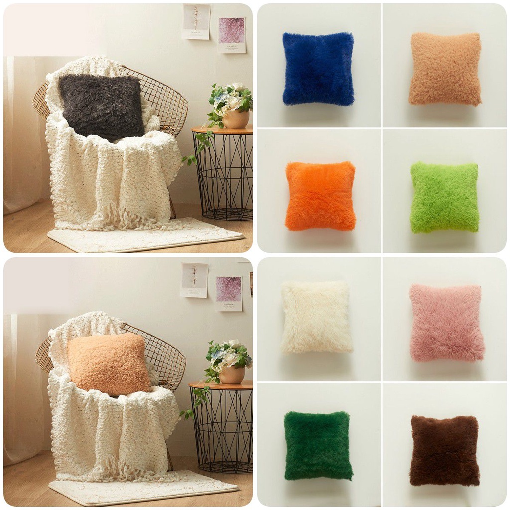 Áo Gối Lông Nhung Mềm Mại Kích Thước 43 * 43 Cm