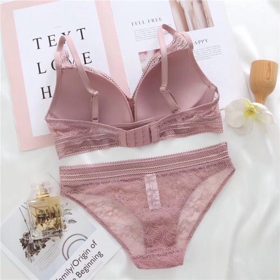 Bộ đồ lót Pinkdear ren không gọng mút mỏng - BL | BigBuy360 - bigbuy360.vn