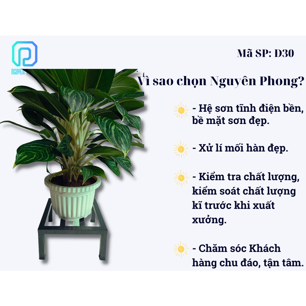 Đôn cây cảnh, kệ cây cảnh, đôn để cây cảnh chắc chắn, tiện lợi kê ban công sạch sẽ, kệ sắt sơn tĩnh điện Đ30