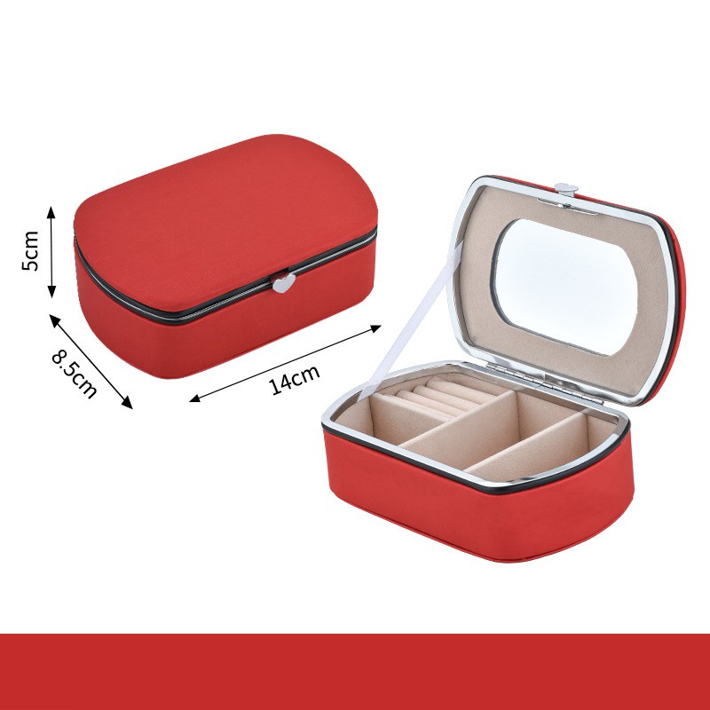 [NowShip - Giao Liền] Hộp Bảo Quản Trang Sức, Son... (Có Gương Soi)** - Đựng Bông Tai, Dây Chuyền, Vòng Lắc Tay, Chân