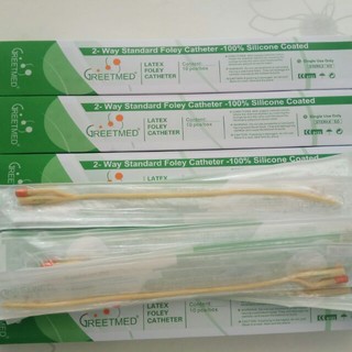 Dây thông tiểu foley 2 nhánh Greetmed . Hộp 10 ống
