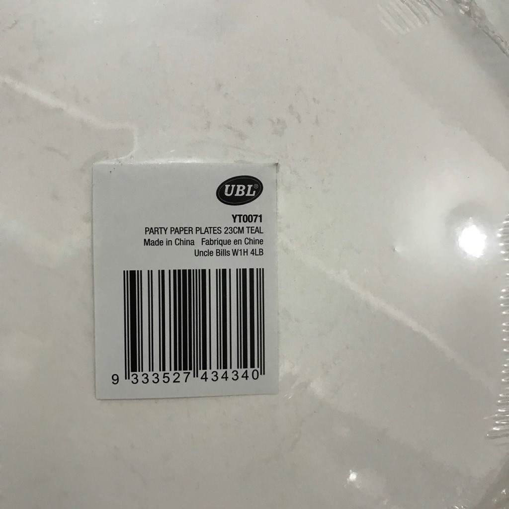 Đĩa giấy dùng một lần 23cm Màu Xanh Nhạt 10 cái mỗi bộ Uncle Bills YT0071