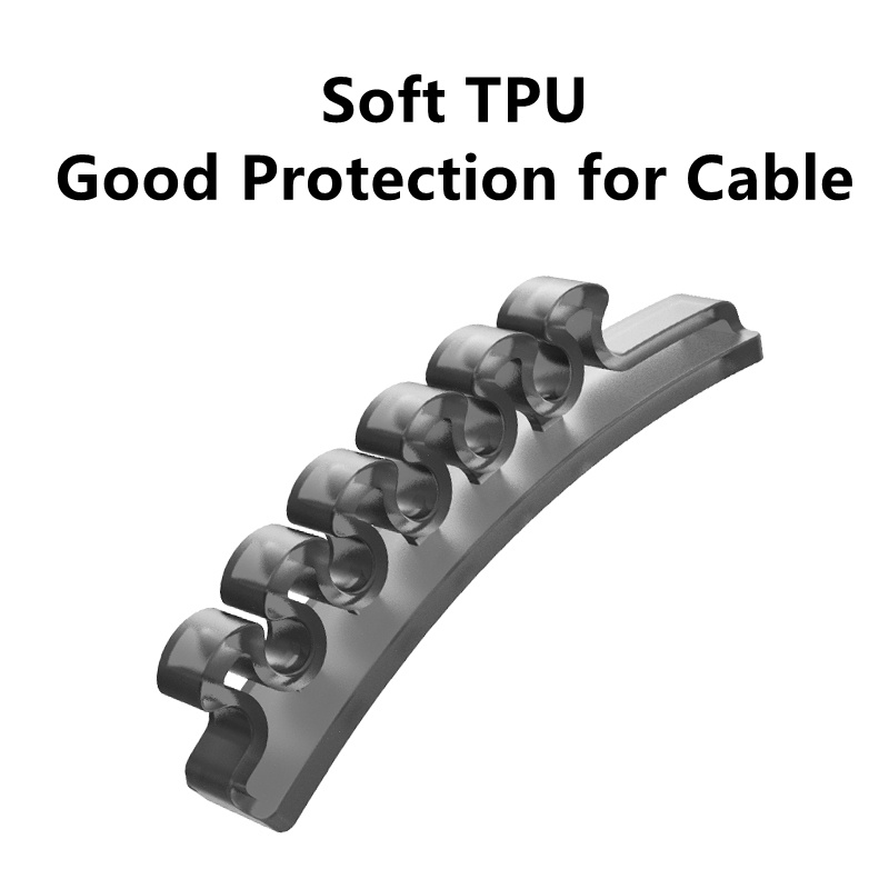 Kẹp cố định dây cáp sạc/ chuột máy tính DLLENCASE A302 bằng TPU tự dính