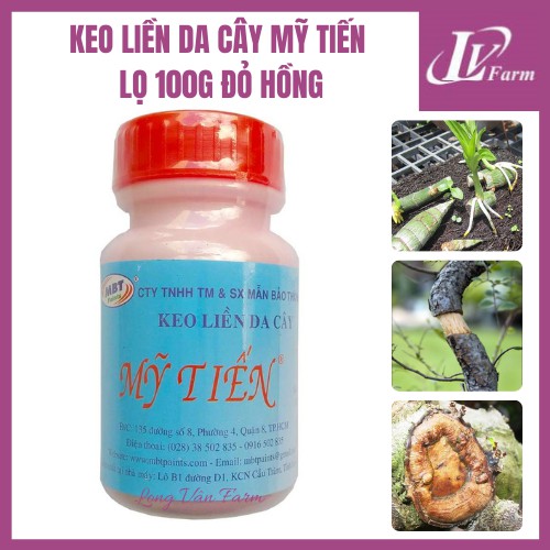 Keo Liền Da Cây Mỹ Tiến - Lọ 100g Đỏ Hồng - Keo Liền Sẹo, Vết Cắt, Hỗ Trợ Chiết Cành Cho Hoa Lan, Cây Cảnh