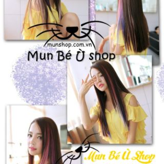 Combo 6 line tóc giả Tóc kẹp line màu