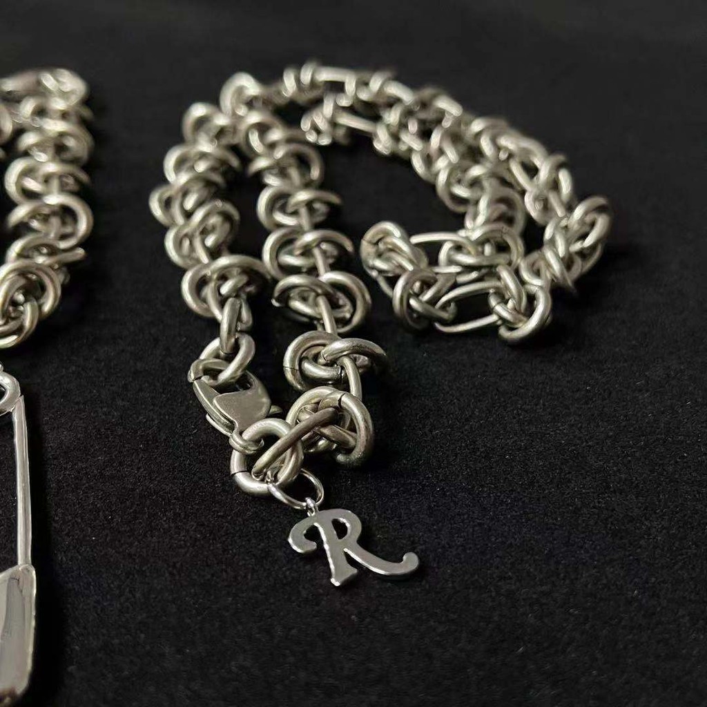 Vòng tay & vòng cổ R@f Simons safety-pin knot chain bracelet ss21