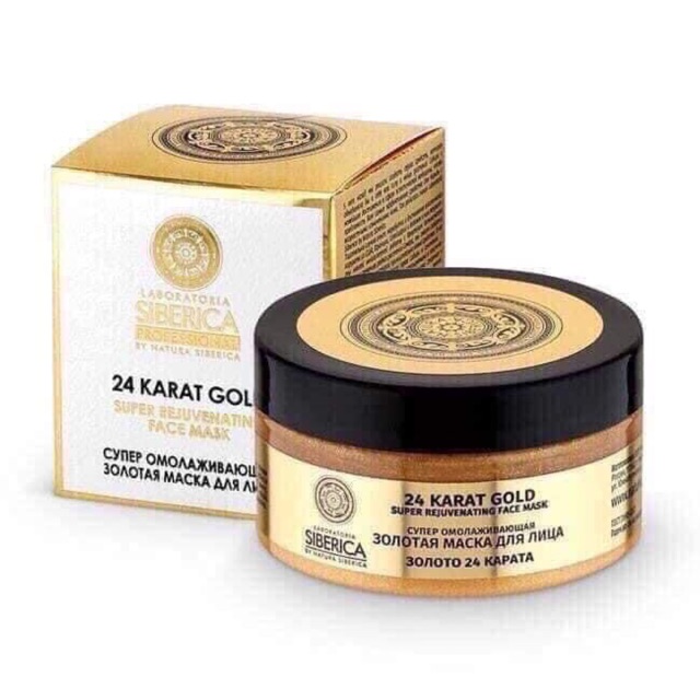 Mặt nạ vàng 24k Natura Siberica SUPER GOLD chống lão hóa của Nga