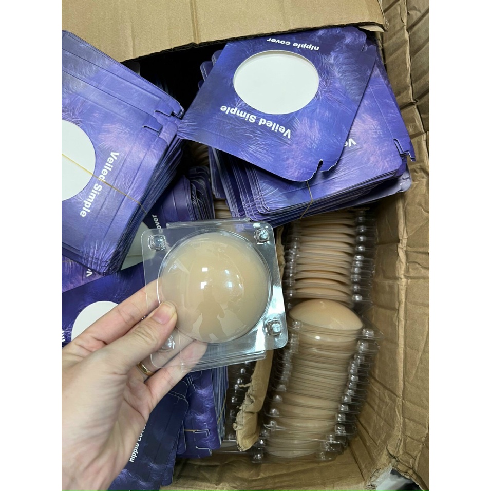 Miếng dán ngực silicone Veiled Simple cao cấp siêu mỏng nhẹ, tự nhiên không lộ viền 1 đôi