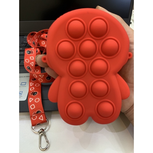 [ Rẻ Vô Địch] Pop ít túi đeo mẫu Squid game đeo chéo phiên bản giải toả căng thẳng MINI cho bé.