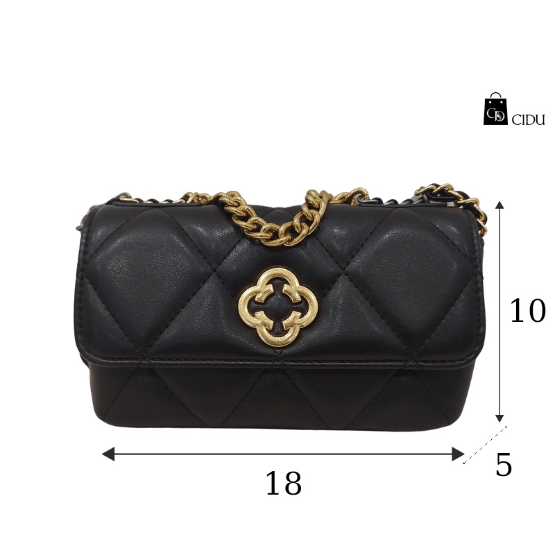 Túi Xách Nhỏ Đeo Chéo Nữ Khóa Bông Hoa Cidu Cd45