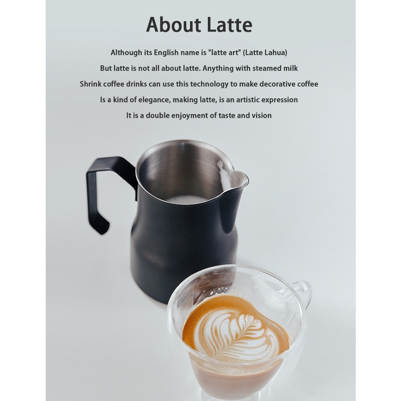 Bình đựng sữa tạo bọt cà phê latte BINCOO bằng inox chuyên nghiệp