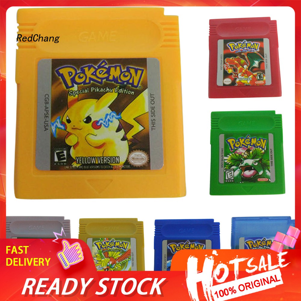 ☆YX☆Game Cards Cartridge for Nintendo Pokemon GBC Game Boy Color Version Console