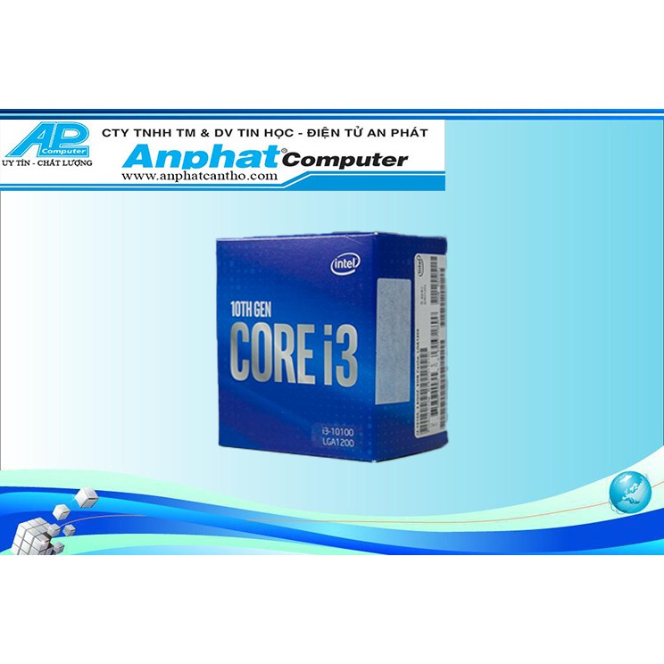 CPU Intel Core i3 - 10100 4C/8T Hàng Box Chính Hãng(có sẵn Fan Zin) - Bảo hành 36 tháng