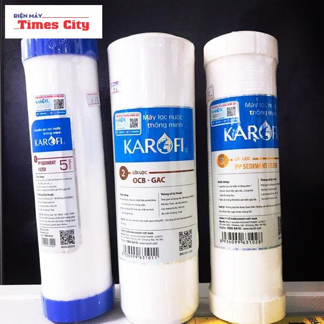 Bộ 3 lõi lọc thô Karofi số 1, 2, 3 - Chính hãng
