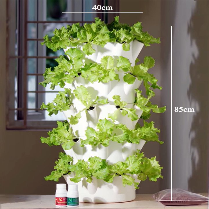 Thiết Bị Trồng Rau Sạch Thủy Canh Ninh Garden. Một bộ gồm 5 tầng . Có sách HDSD kèm theo