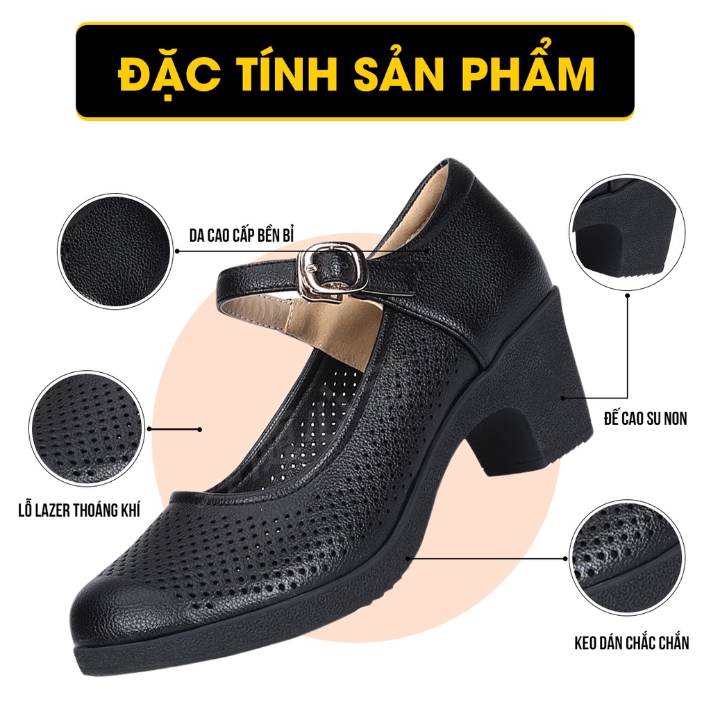 Giày nữ da thật 5cm TIMAN ZT80 tôn dáng khoe chân trẻ trung bảo hành 1 năm