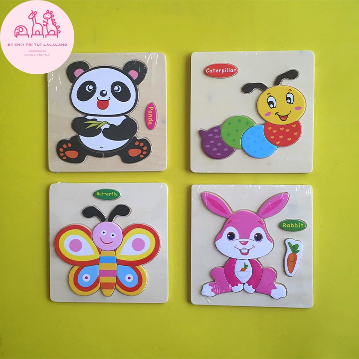 Đồ Chơi Gỗ Tranh Ghép 3D Nhiều Chủ Đề Cho Bé