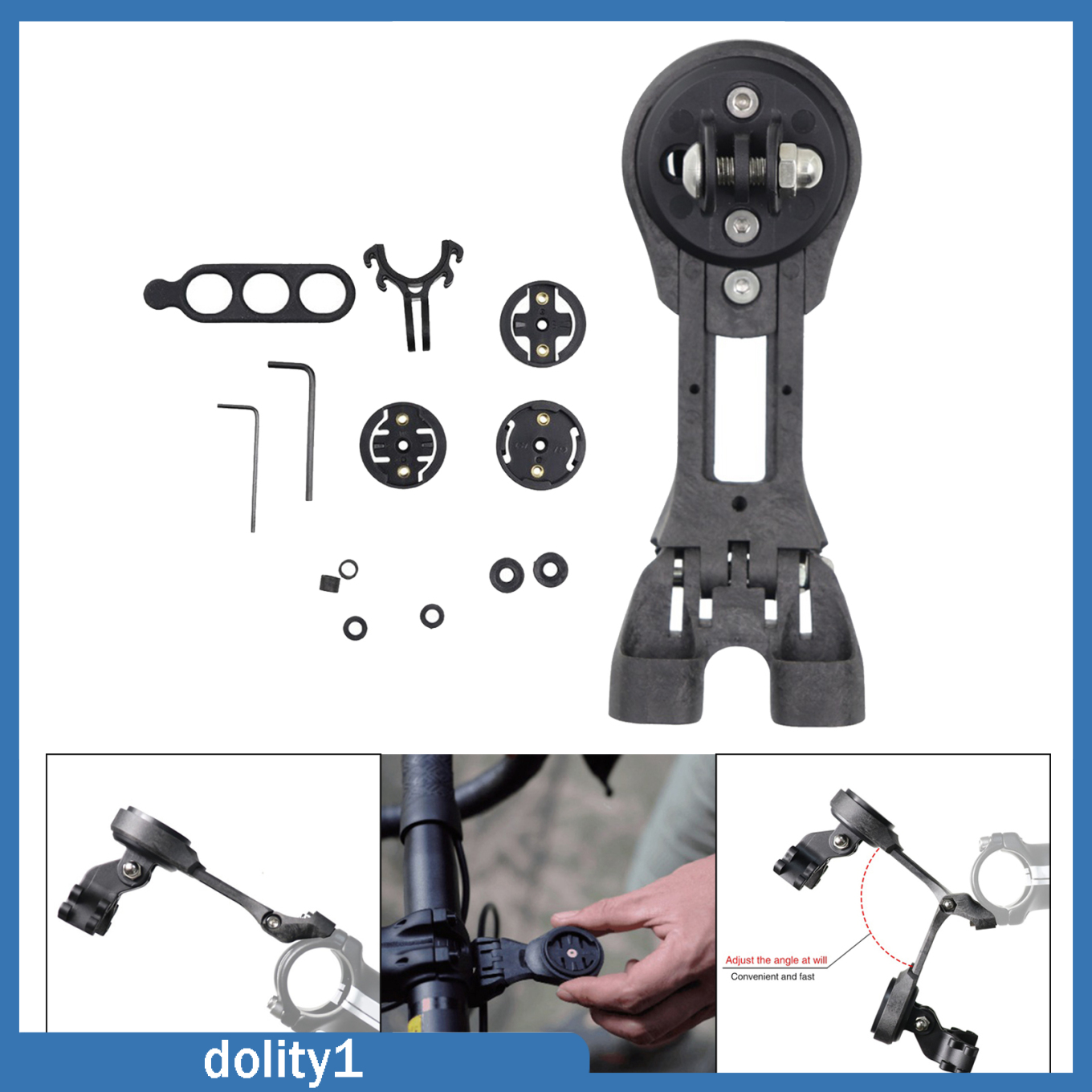 Carbon Fiber Bikes Bicycle Stem Handlebar Mount GPS Bracket for Bryton