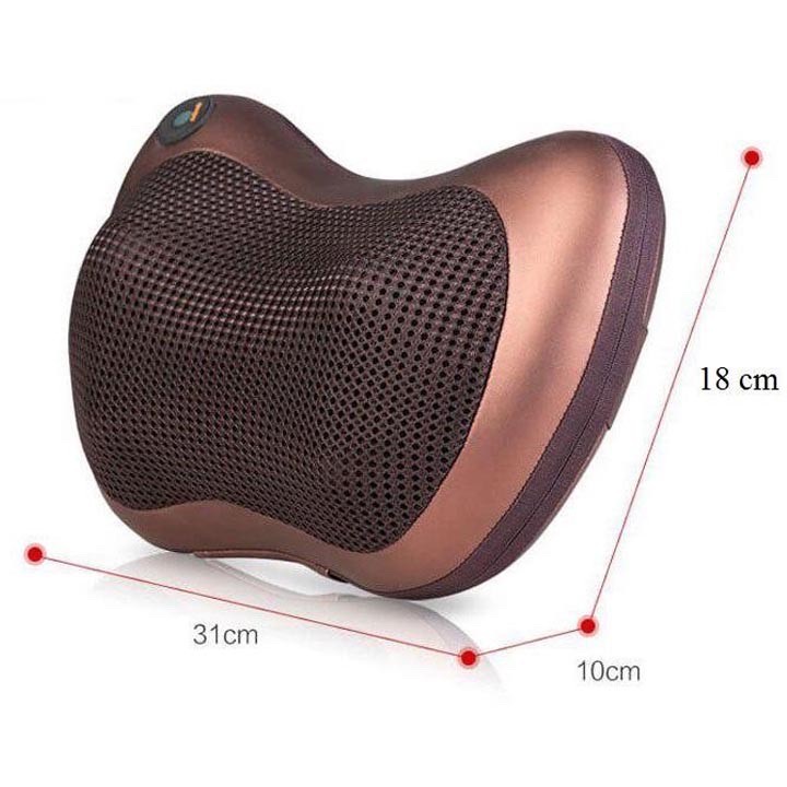 Gối Massage Hồng Ngoại 8 Bi - gối massage cổ vai gáy- bảo Hành 1 Đổi 1 Trong 7 Ngày