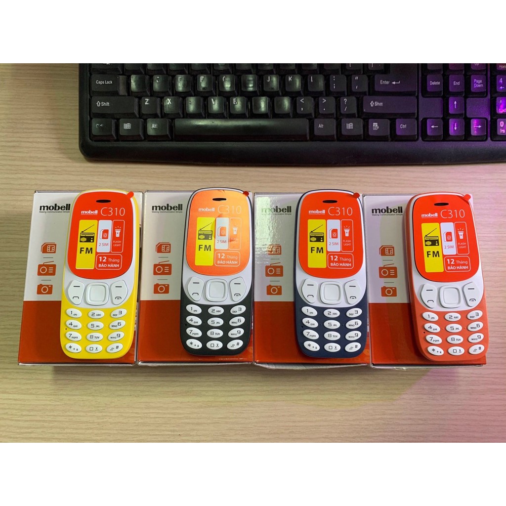 Điện thoại Mobell C310 màn hình màu 1.8inch, 2sim nghe nhạc MP3, FM full box | BigBuy360 - bigbuy360.vn
