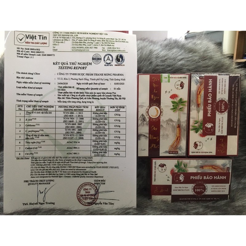 Tăng cân Sâm nhung plus 60v [ Kèm Thẻ Bảo Hành Không Tăng Hoàn 100% ] | BigBuy360 - bigbuy360.vn