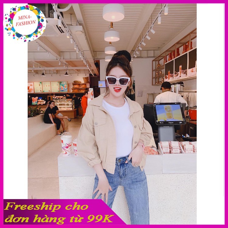 🌟HCM🌟🌺FREESHIP 99K🌺️ >---> Áo Jeans Kaki Nữ Nút Sau Màu Xanh Rêu AKKN01<---< Mina-Fashion ⚡⚡⚡⚡⚡ | BigBuy360 - bigbuy360.vn