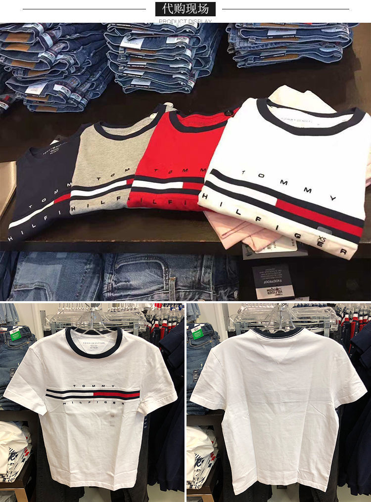 Tommy Hilfiger Áo Thun Tay Ngắn In Logo Tommy Hilfiger Kiểu Cổ Điển Cá Tính