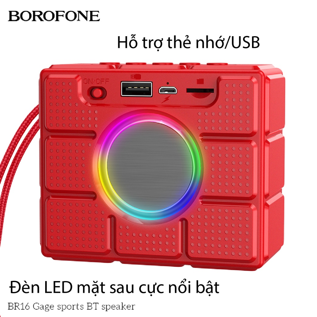 Phụ kiện loa bluetooth không dây Borofone BR16 kết nối công nghệ V5.1 thiết kế nhỏ gọn