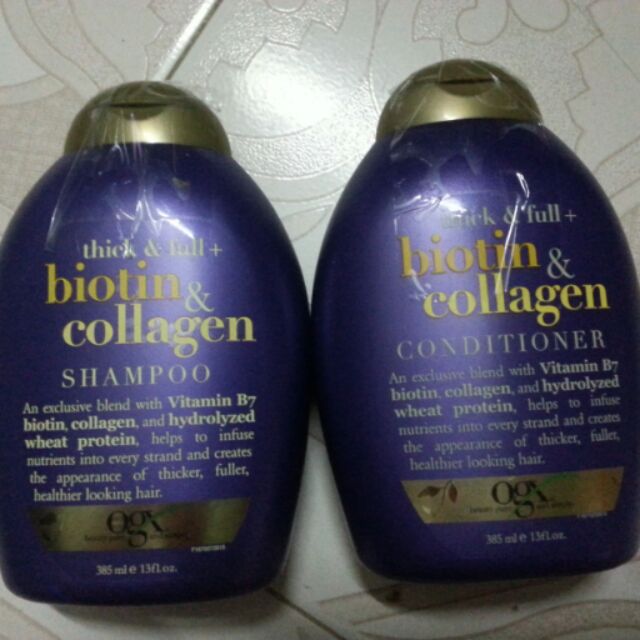 Cặp dầu tím biotin collagen