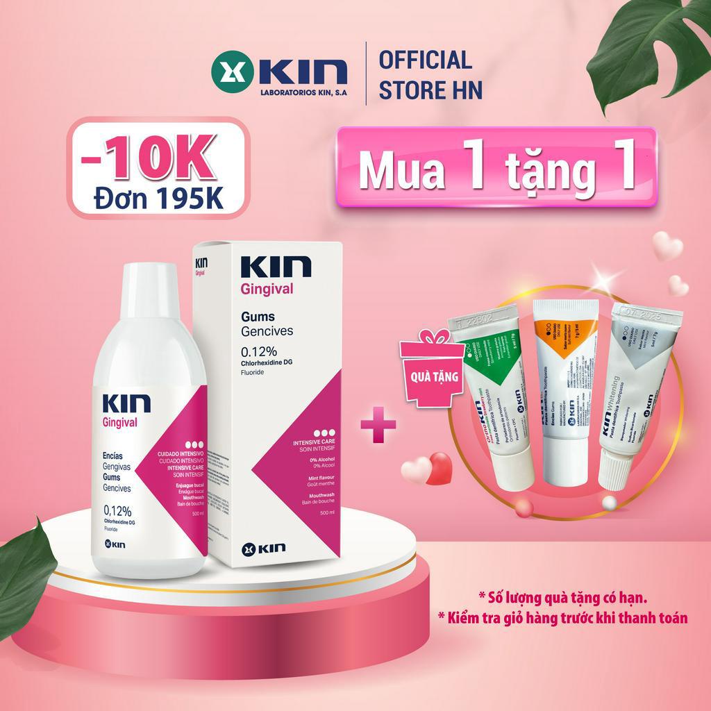 Nước Súc Miệng KIN Gingival Ngăn Ngừa Viêm Nướu, Hôi Miệng, Chảy Máu Chân Răng, Sát Khuẩn, Sạch Mảng Bám 250ml