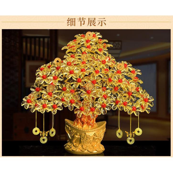 Cây Kim Tiền 💥Free Ship💥 Cầu May Mắn - Cây Tài Lộc Vàng Đế Túi Tiền 7 Nhánh Trang Trí | BigBuy360 - bigbuy360.vn