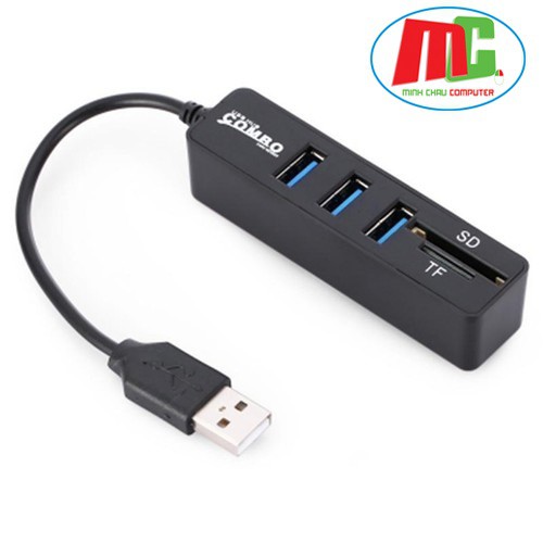 Bảng giá Hub USB 3 Cổng Kèm 2 Khe Đọc Thẻ Nhớ Micro SD và SD Phong Vũ