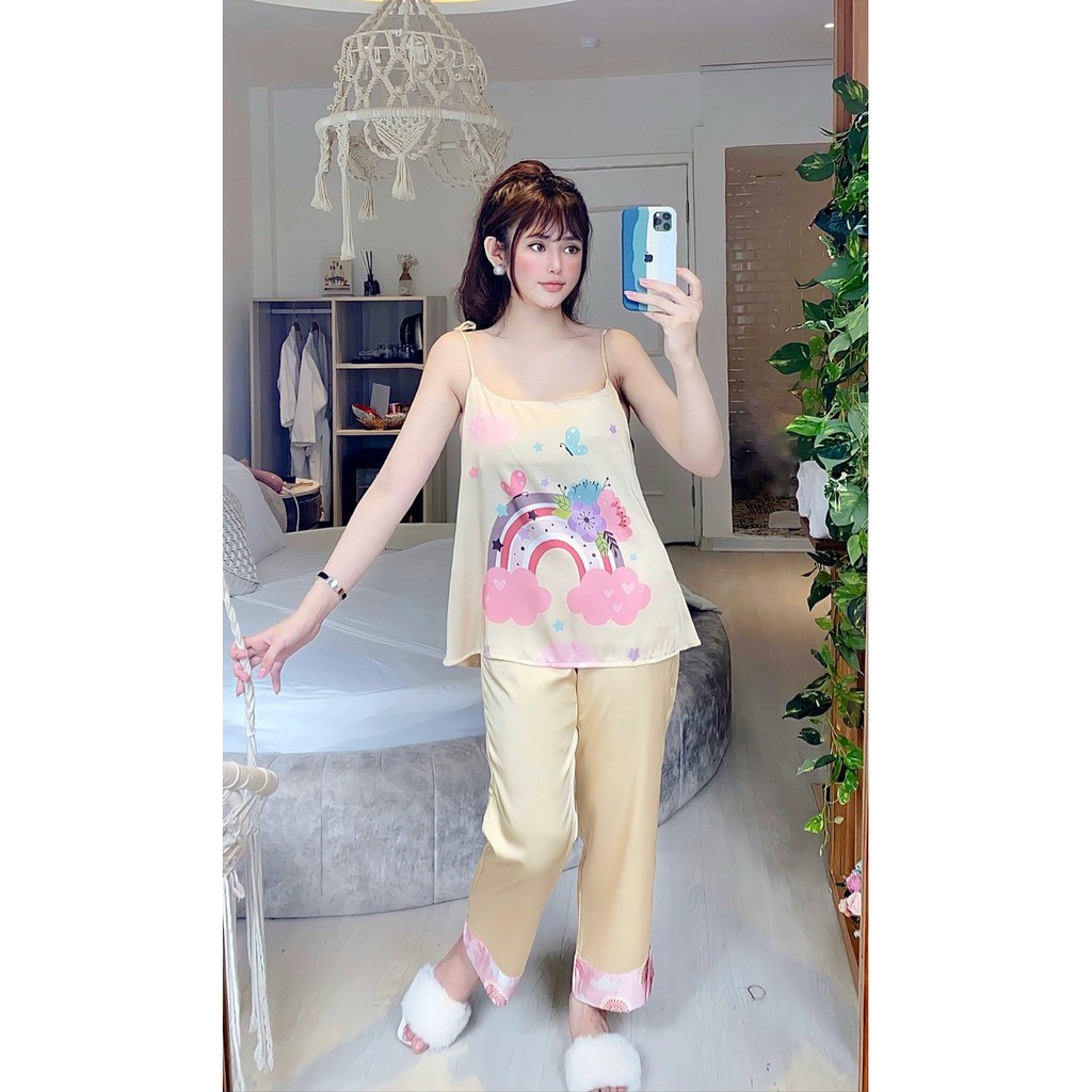 bộ pizama- bộ lụa latin, satin tiểu thư Queen | BigBuy360 - bigbuy360.vn