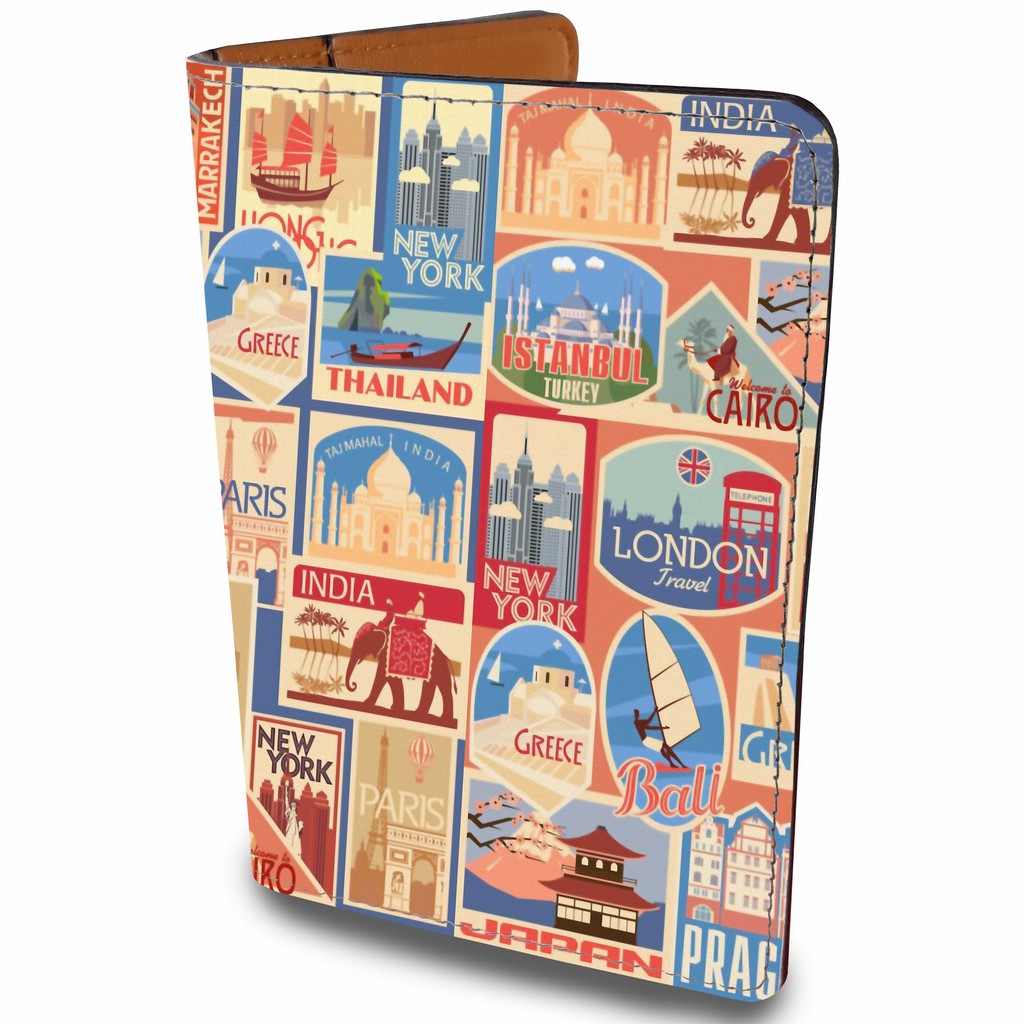 Ví Đựng Passport Cover TRAVELUST Siêu Độc Đáo - Bao Da Hộ Chiếu Du Lịch Thiết Kế Đơn Giản Tinh Tế Sắc Nét - LT059