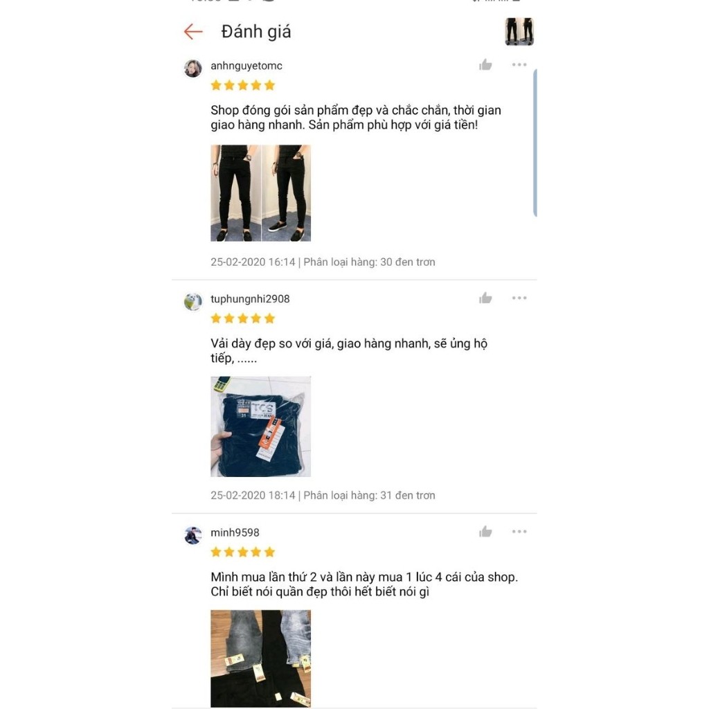 Quần Jean Nam Chất Bò AD20TG Đen Trơn Cao Cấp Trẻ Trung Cá Tính | BigBuy360 - bigbuy360.vn