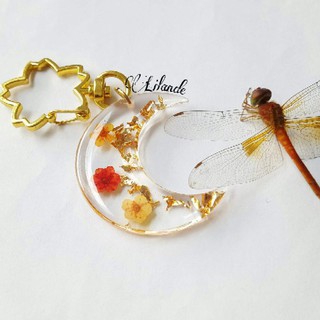 Móc khóa handmade Hoa Thật (thêm tên theo yêu cầu ) Keychain Lilande
