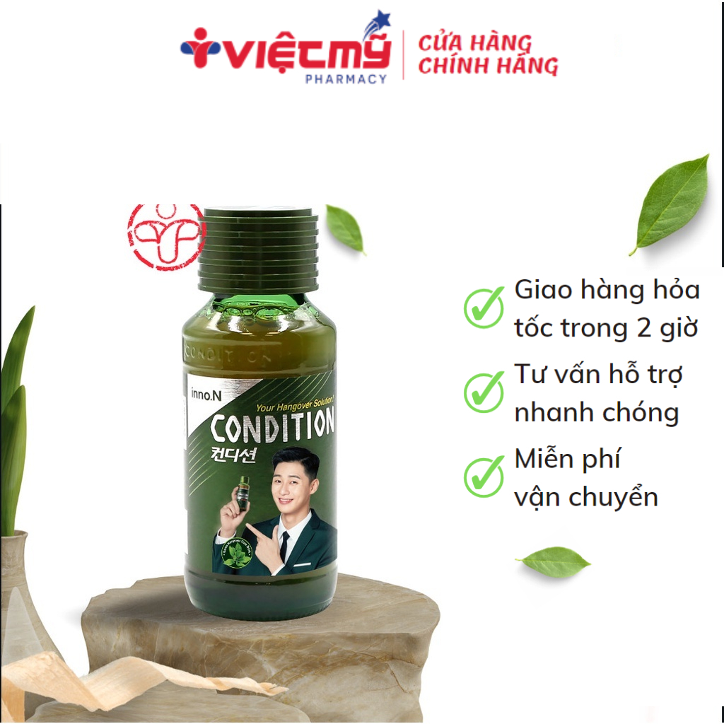 Nước giải rượu Condition Heathcare giúp giải rượu, hỗ trợ giải độc gan  Hàn Quốc 75ml Việt Mỹ Pharmacy