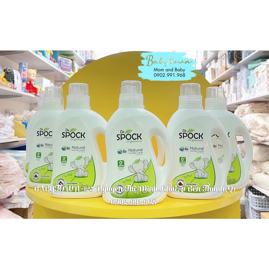 Nước giặt xả hữu cơ Dr. Spock Oraganic cho bé từ 0m+ (800ml / 3L)