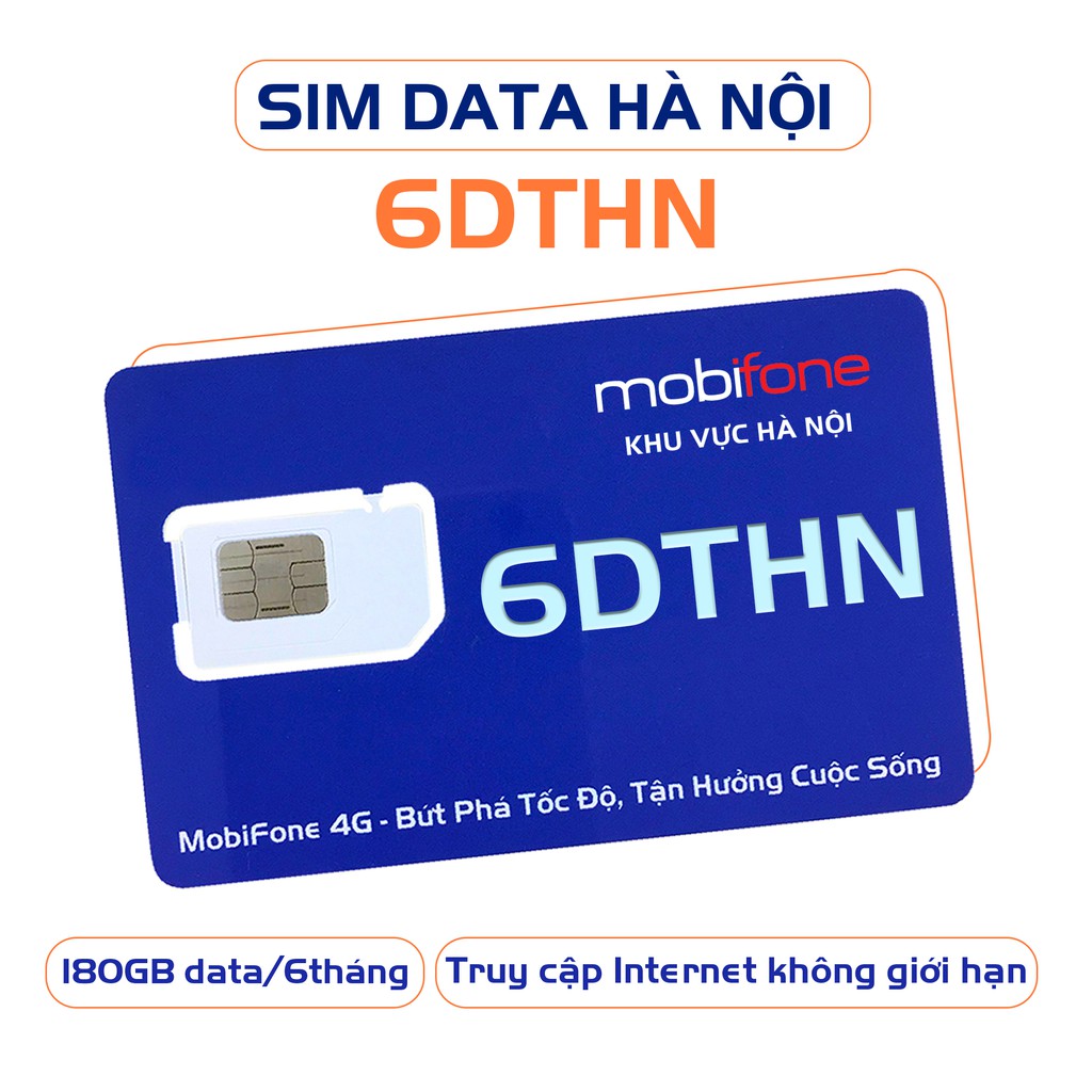 Siêu Sim Data Hà Nội MobiFone 6DTHN (6 tháng)