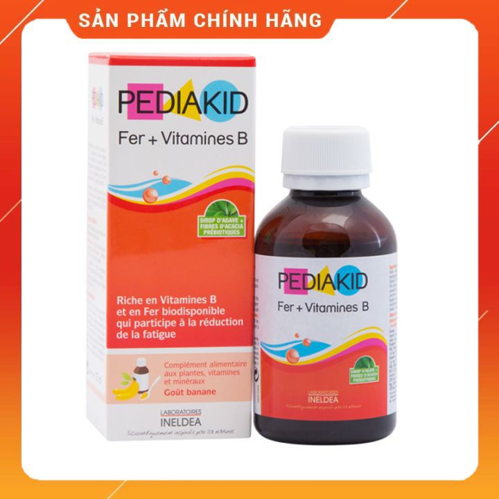 Pediakid Fer Siro bổ sung sắt và vitamin nhóm B cho bé 🔥𝐍𝐄𝐖🔥 PEDIAKID FER + VITAMINES B