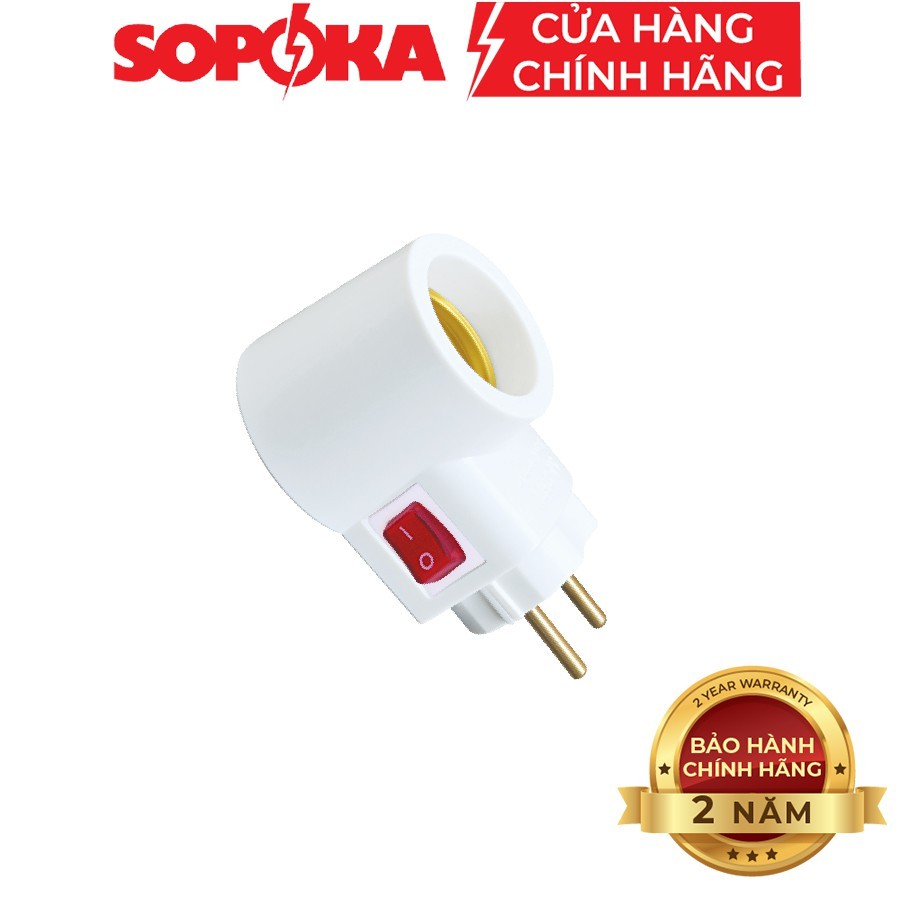 Đui đèn liền phích SOPOKA ĐLP123 có công tắc tiện lợi, an toàn