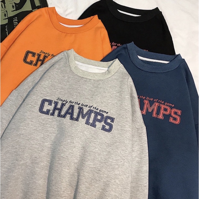 Áo Nỉ Nhung Dài Tay Nam Nữ Cổ Tròn Form Rộng Xu Hướng Thời Trang Hàn Quốc