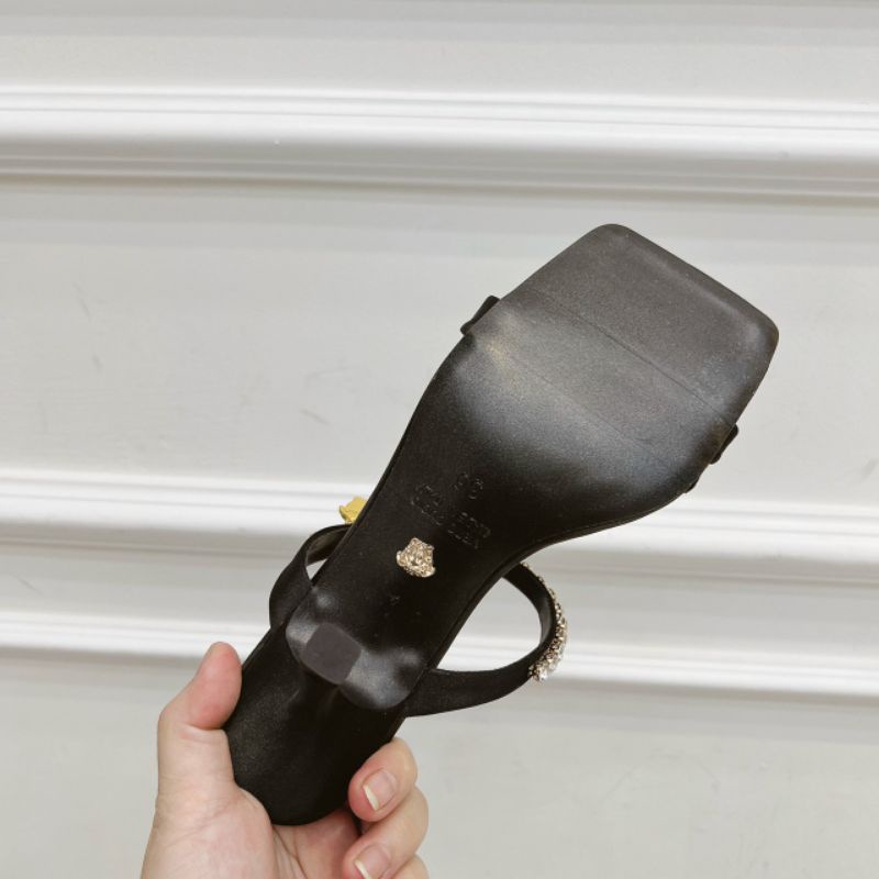 X(ẢNH THẬT) Guốc 9p Gót Nhọn 2 Quai Đá Da Mềm Êm Fullbox Hãng Cao Cấp