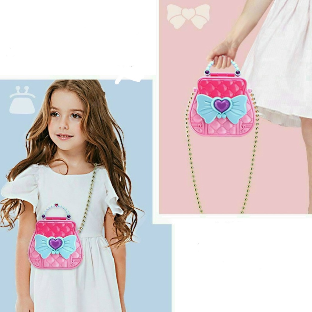 Túi xách , đeo chéo đồ chơi trang điểm công chúa Fashion cho bé gái có đèn xoay phát sáng kích thích sự tò mò của bé SL
