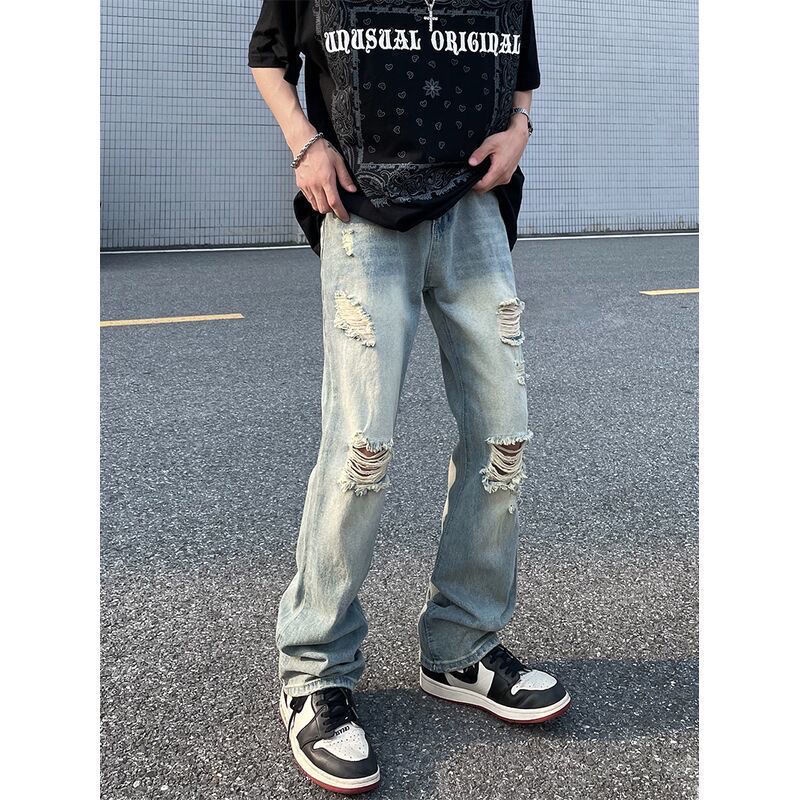 Quần jeans Dài Rách Gối Thời Trang Dành Cho Nam