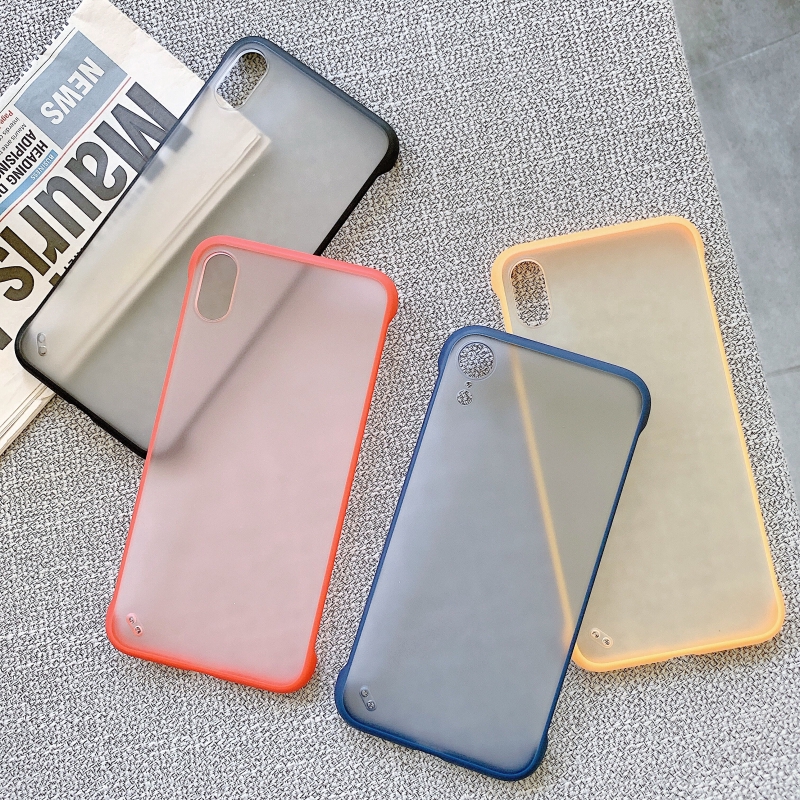 Ốp điện thoại nhám siêu mỏng không khung+vòng nhẫn cho for iphone 6s 7 8 Plus XR XS MAX