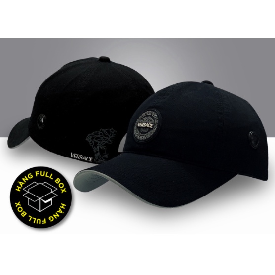Mũ Lưỡi Trai Màu Đen Cao Cấp LOGO Versace Nam Nữ